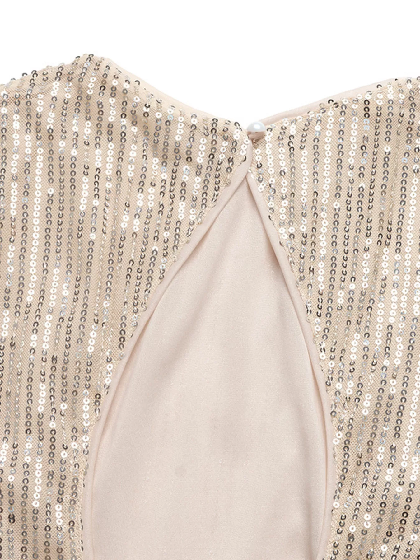 Sequin Cutout Back Long Sleeve Blouse - Image 9