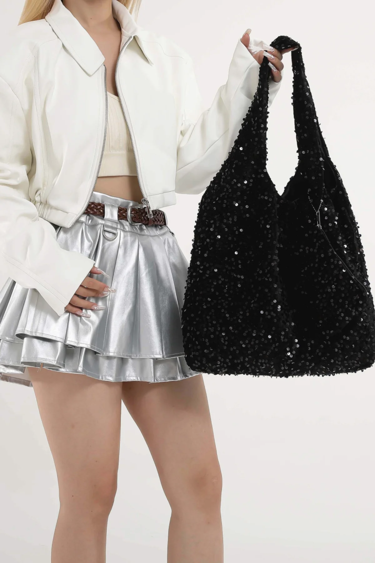 Sequin Polyester Handbag - Image 19