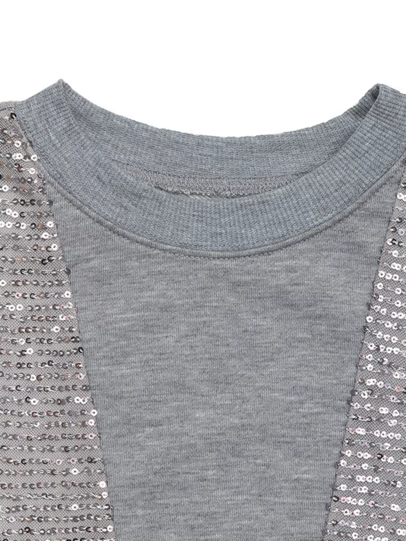 Sequin Round Neck Dropped Shoulder Sweatshirt - Image 7