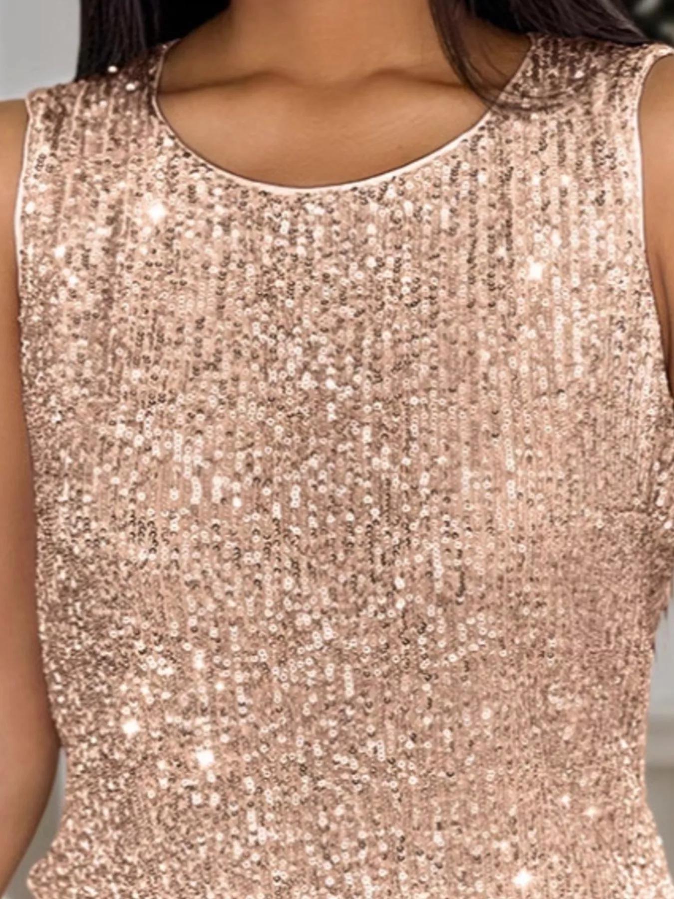 Sequin Round Neck Tank Top - Image 6
