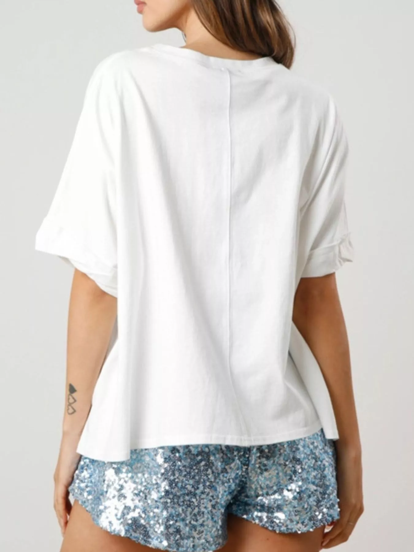 Sequin Tiger Round Neck T-Shirt - Image 5