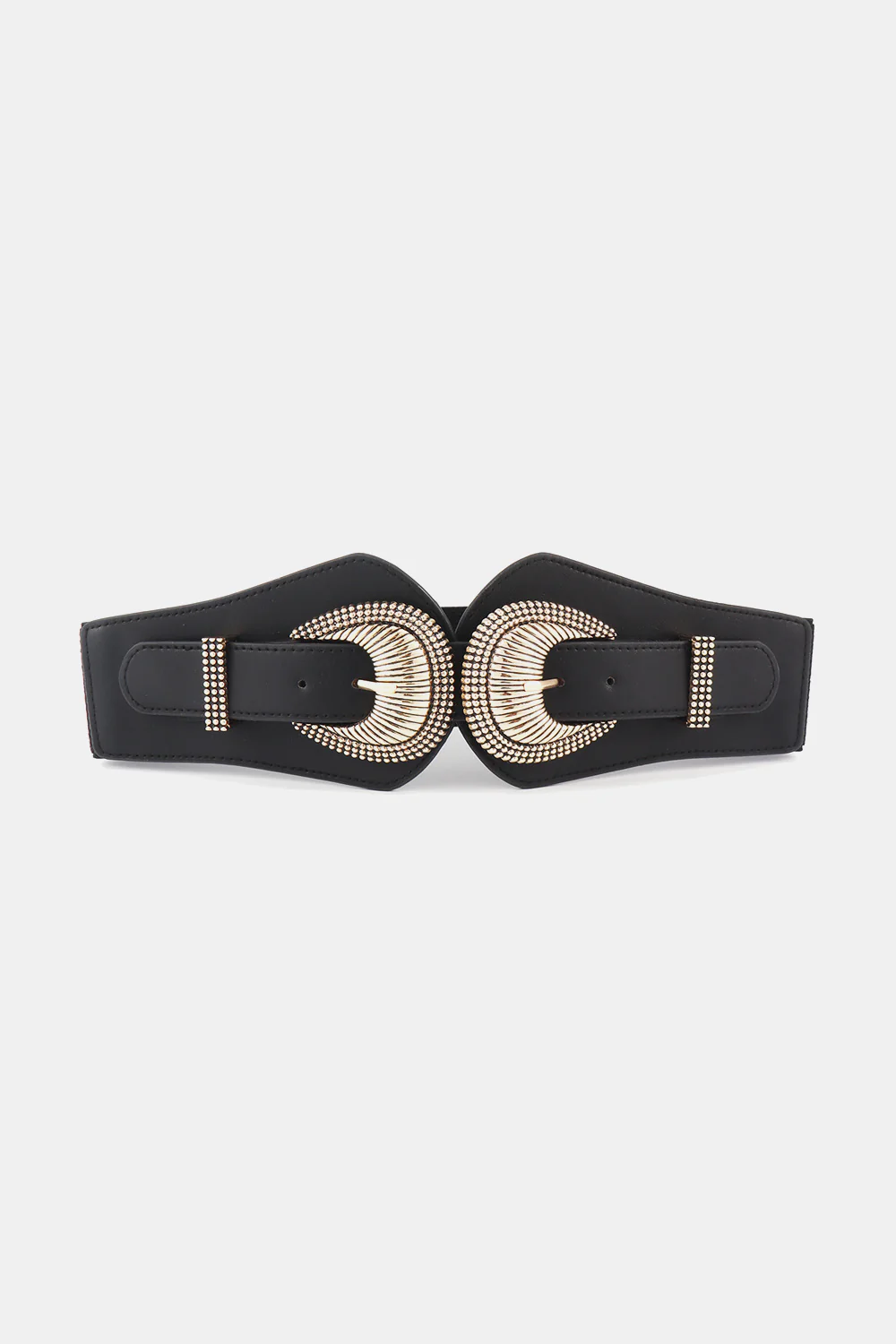 Shell Double Buckle Elastic Wide Belt - Image 3