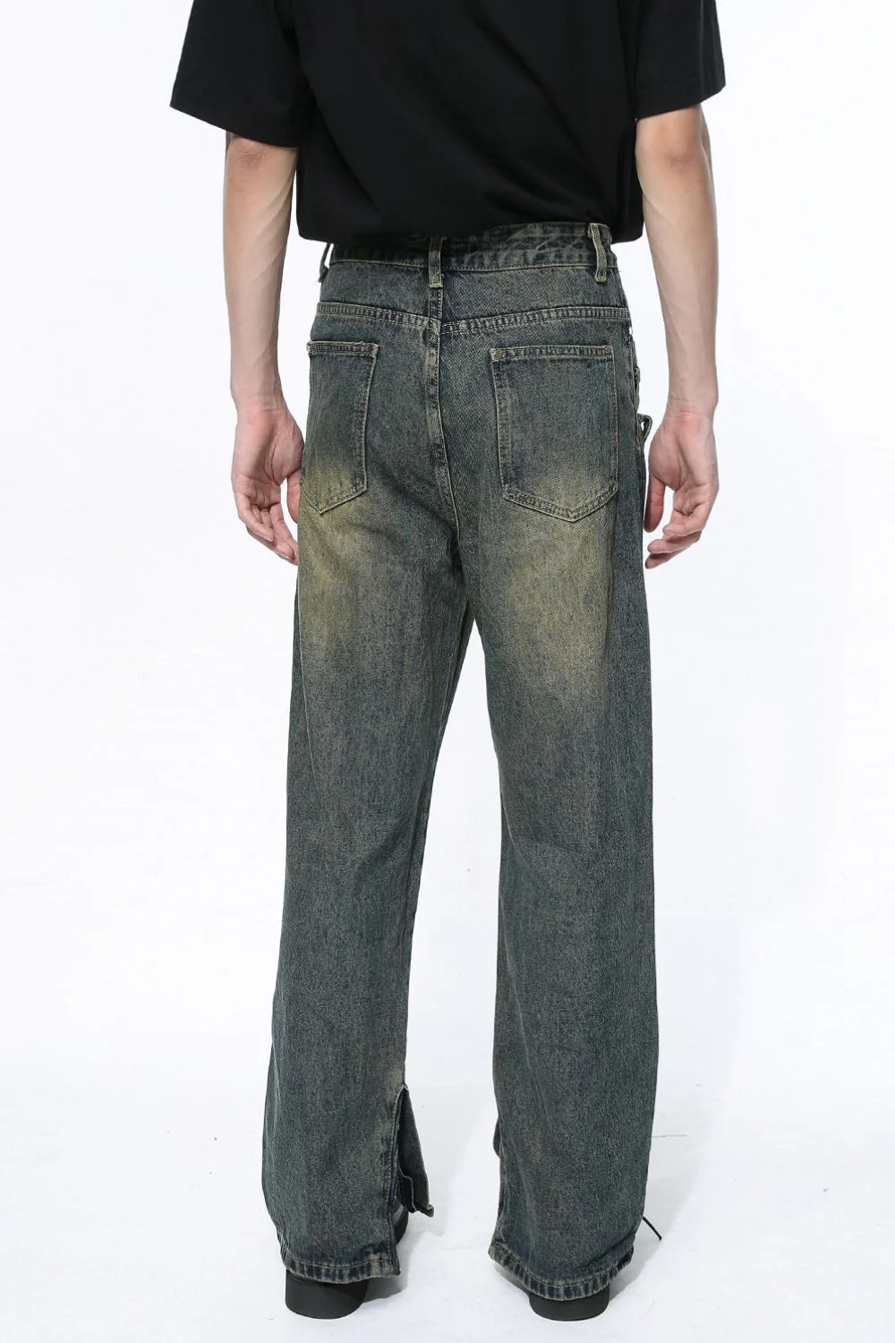 Side Slit Jeans with Pockets - Image 3