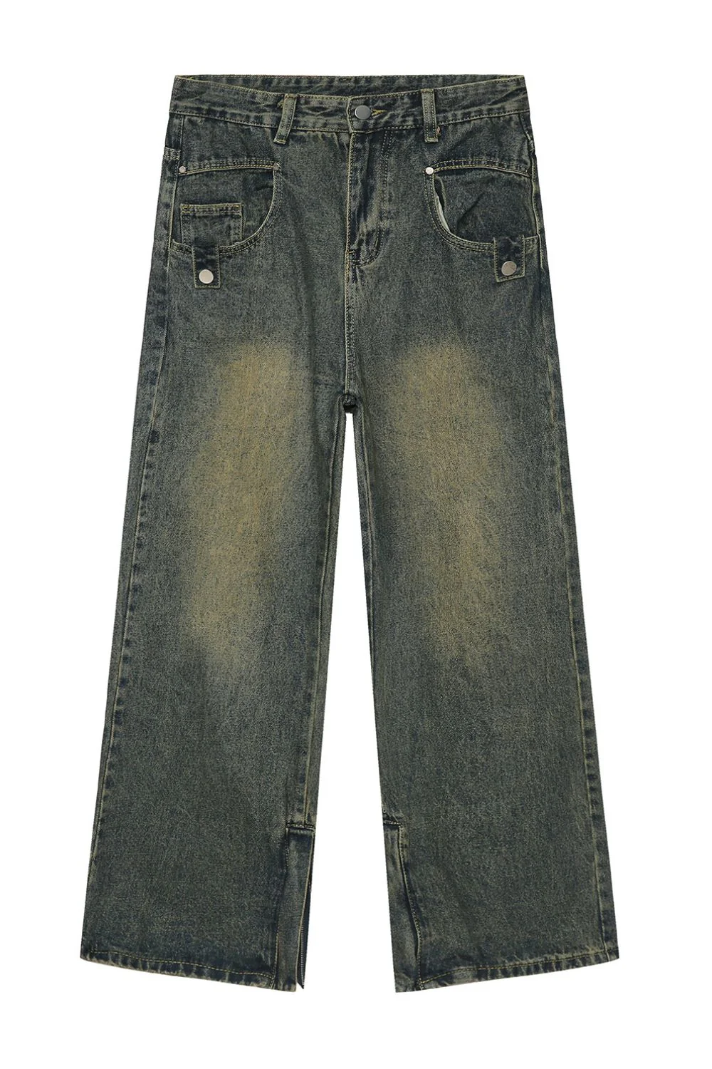 Side Slit Jeans with Pockets - Image 5