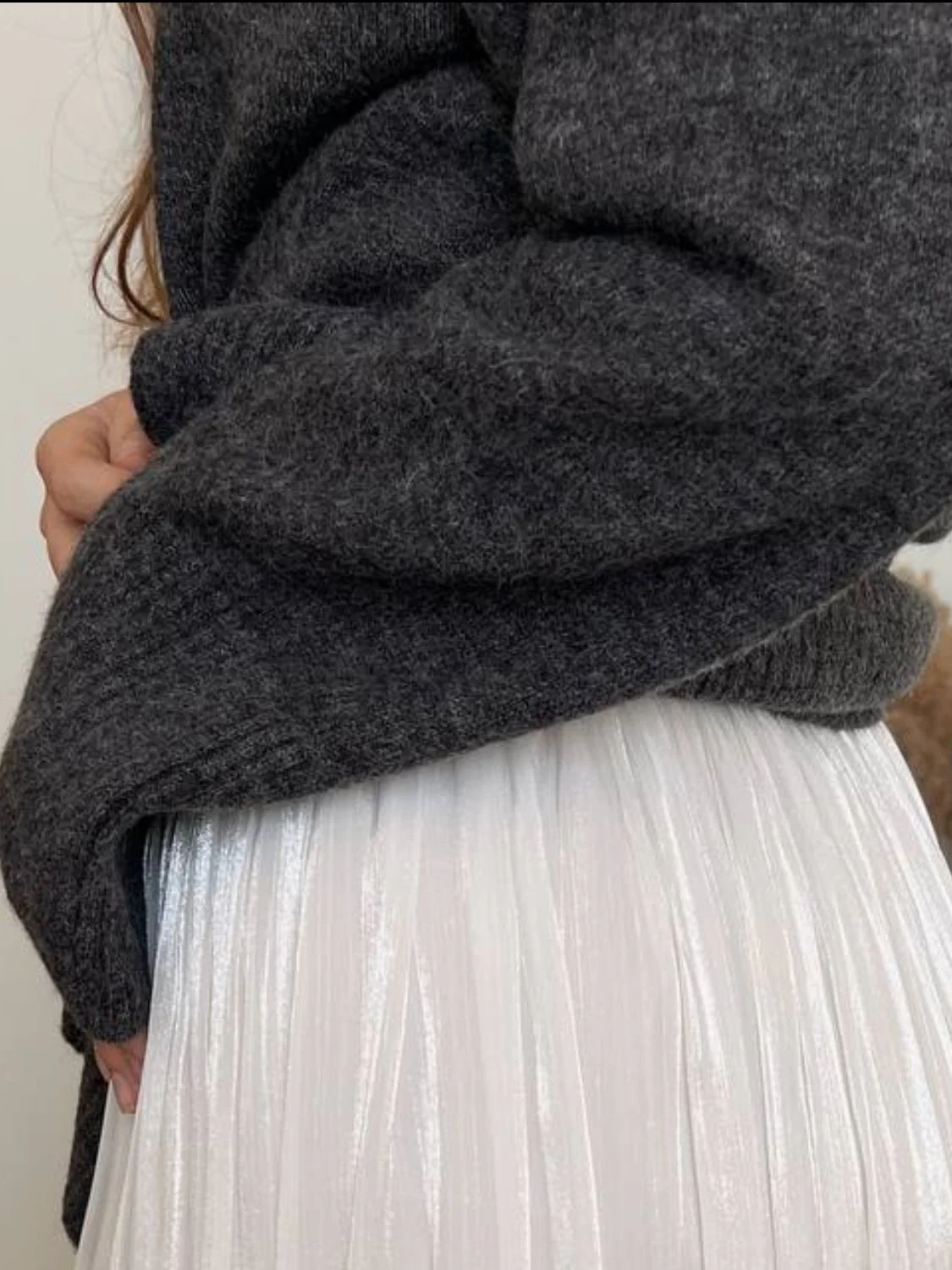 Side Slit Turtleneck Drop Shoulder Sweater - Image 28