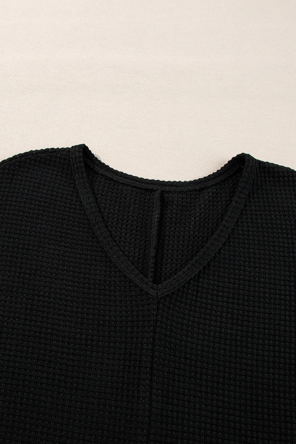 Side Slit V-Neck Long Sleeve Top - Image 16