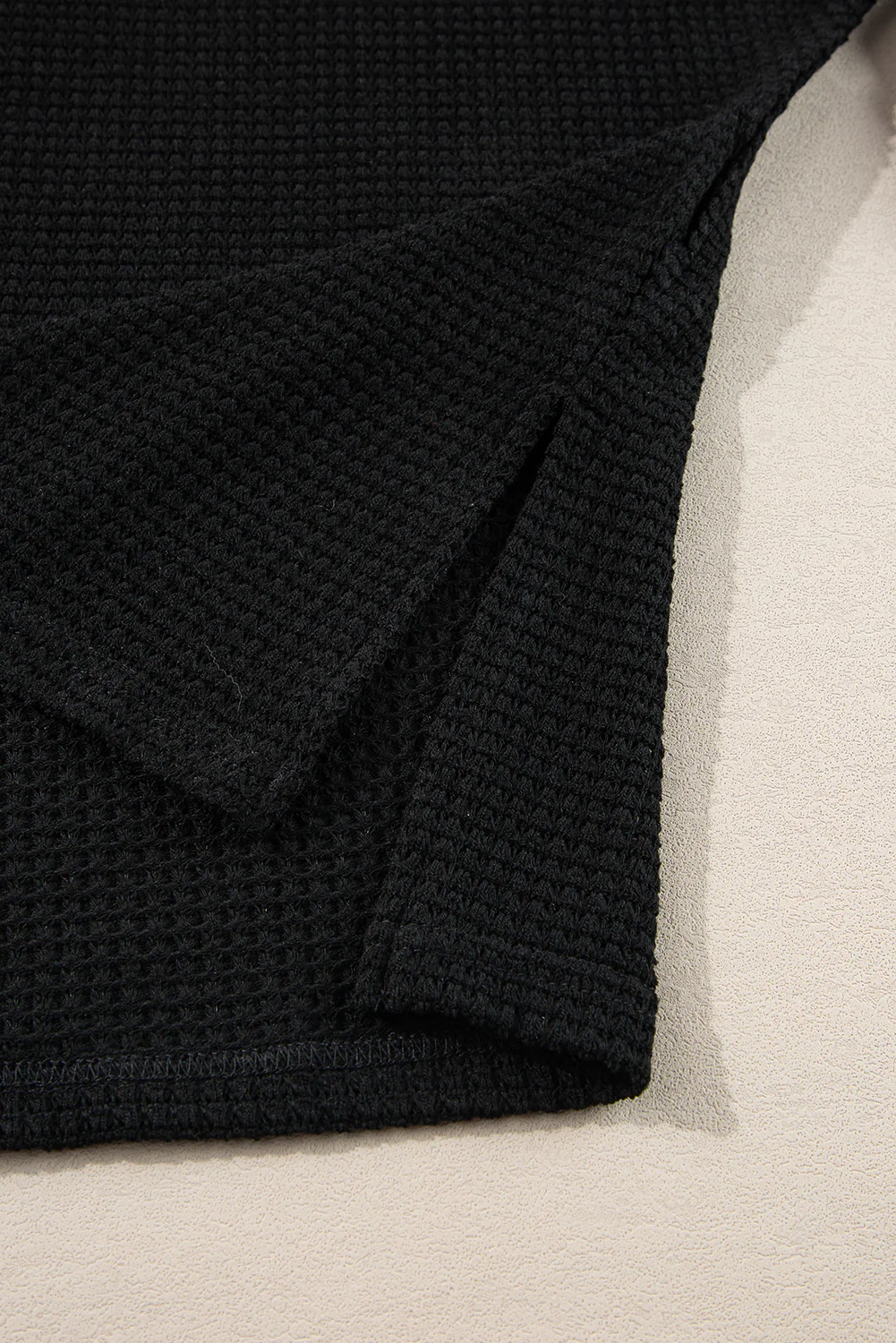 Side Slit V-Neck Long Sleeve Top - Image 17