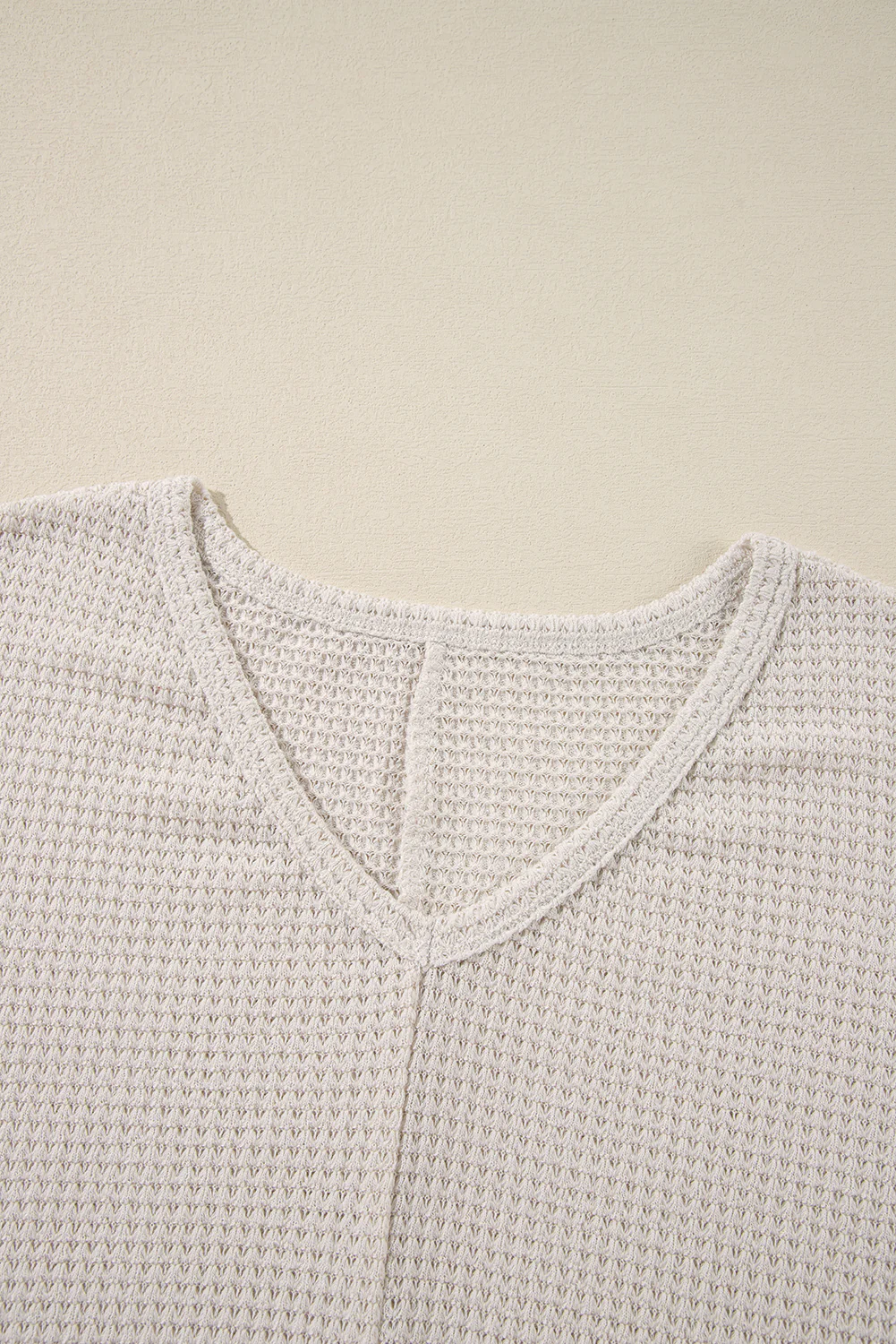 Side Slit V-Neck Long Sleeve Top - Image 25