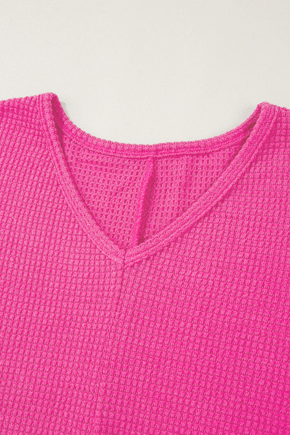 Side Slit V-Neck Long Sleeve Top - Image 6