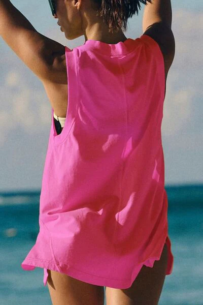Side Slit V-Neck Tank - Image 15