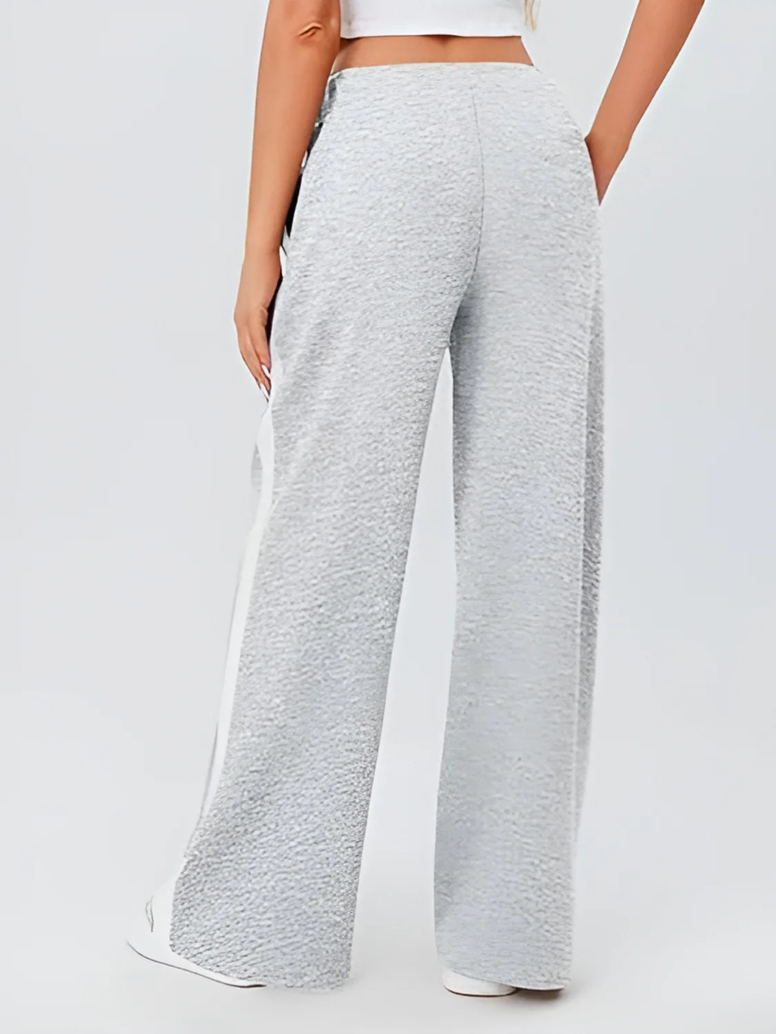 Side Striped Wide Leg Pants - Image 12