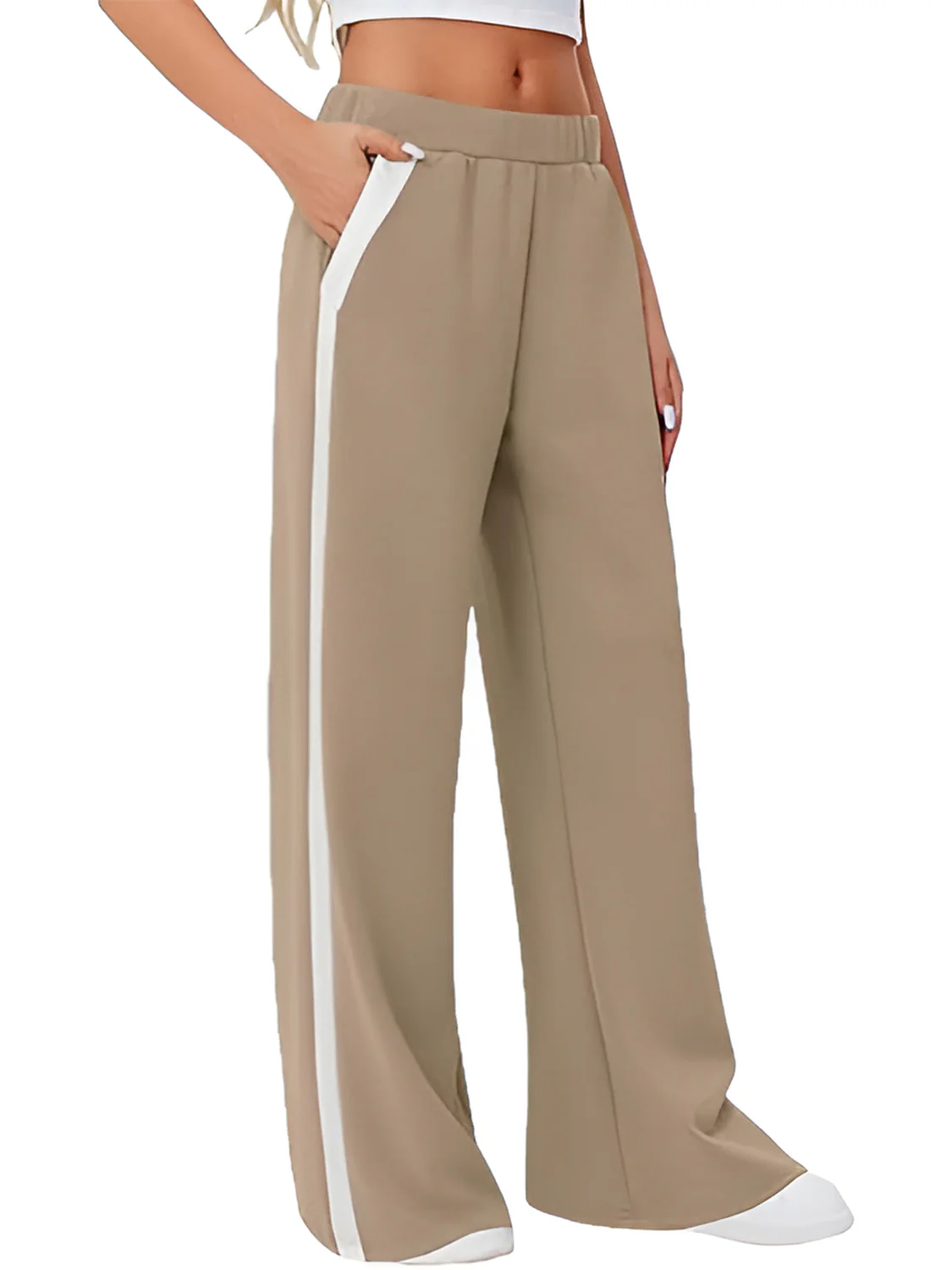 Side Striped Wide Leg Pants - Image 3
