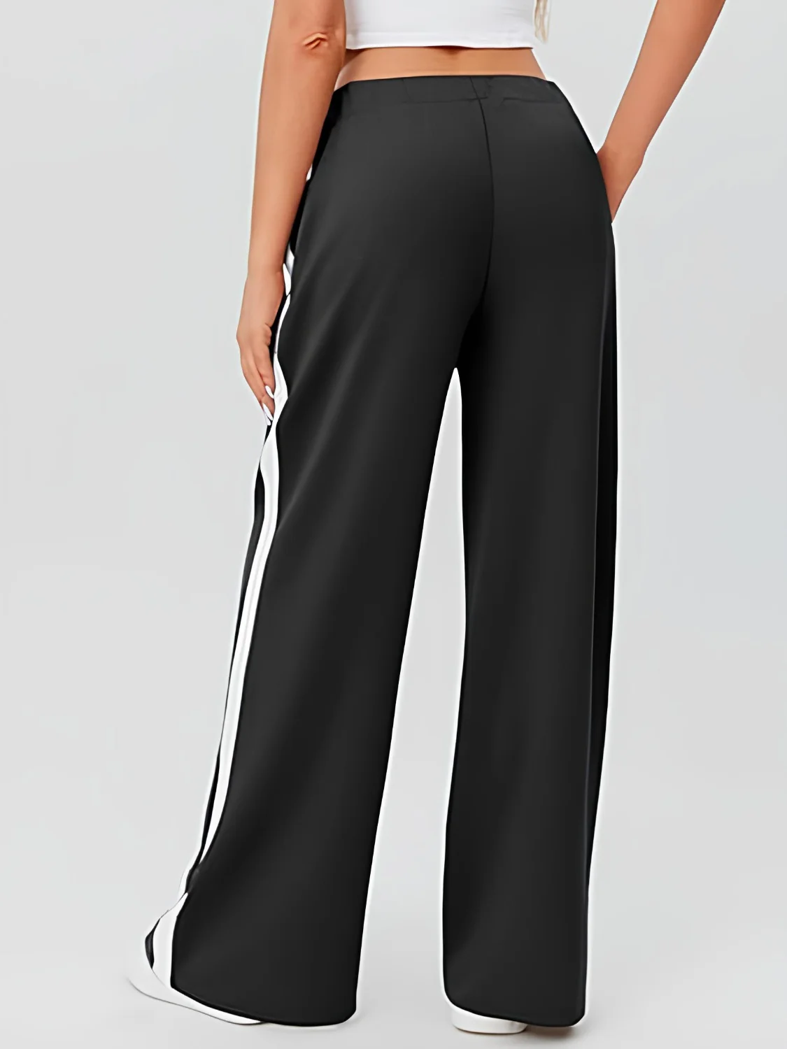 Side Striped Wide Leg Pants - Image 6