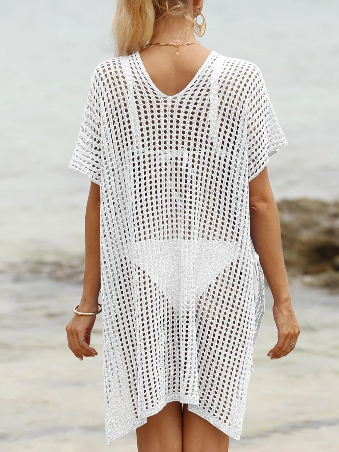 Side Tied V-Neck Cover-Up - Image 9
