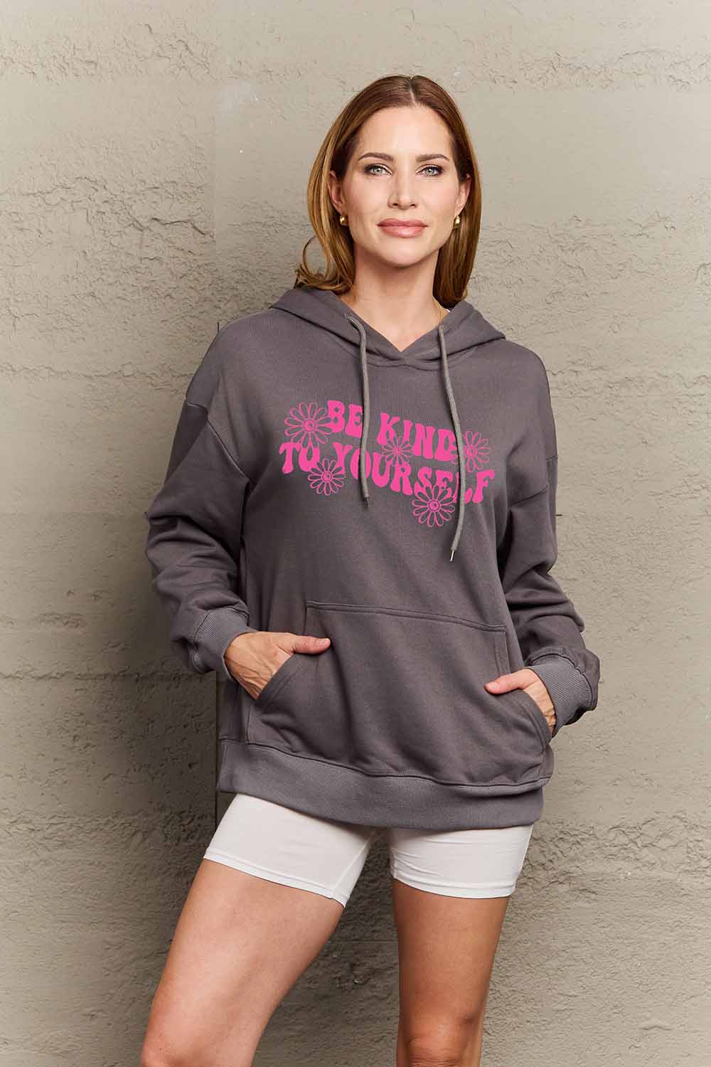 Simply Love Simply Love Full Size BE KIND TO YOURSELF Graphic Hoodie - Image 3