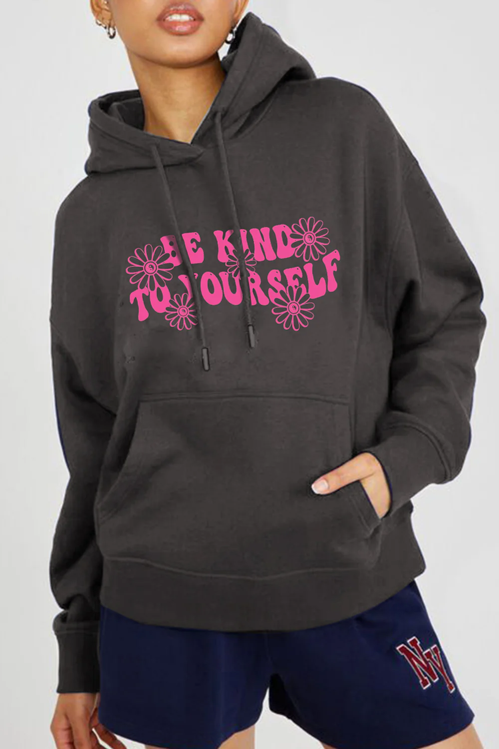 Simply Love Simply Love Full Size BE KIND TO YOURSELF Graphic Hoodie - Image 4