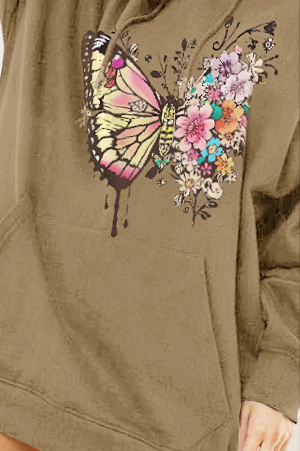 Simply Love Simply Love Full Size Butterfly Graphic Dropped Shoulder Hoodie - Image 9
