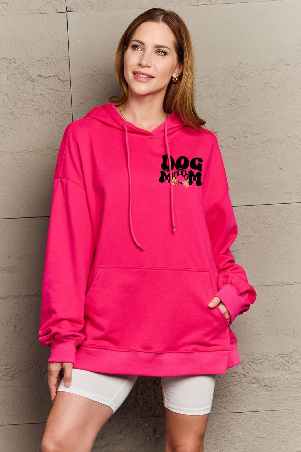Simply Love Simply Love Full Size DOG MOM Graphic Hoodie - Image 3