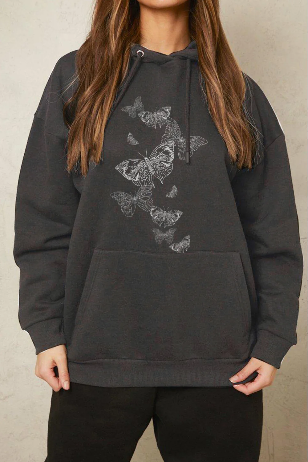 Simply Love Simply Love Full Size Dropped Shoulder Butterfly Graphic Hoodie - Image 4