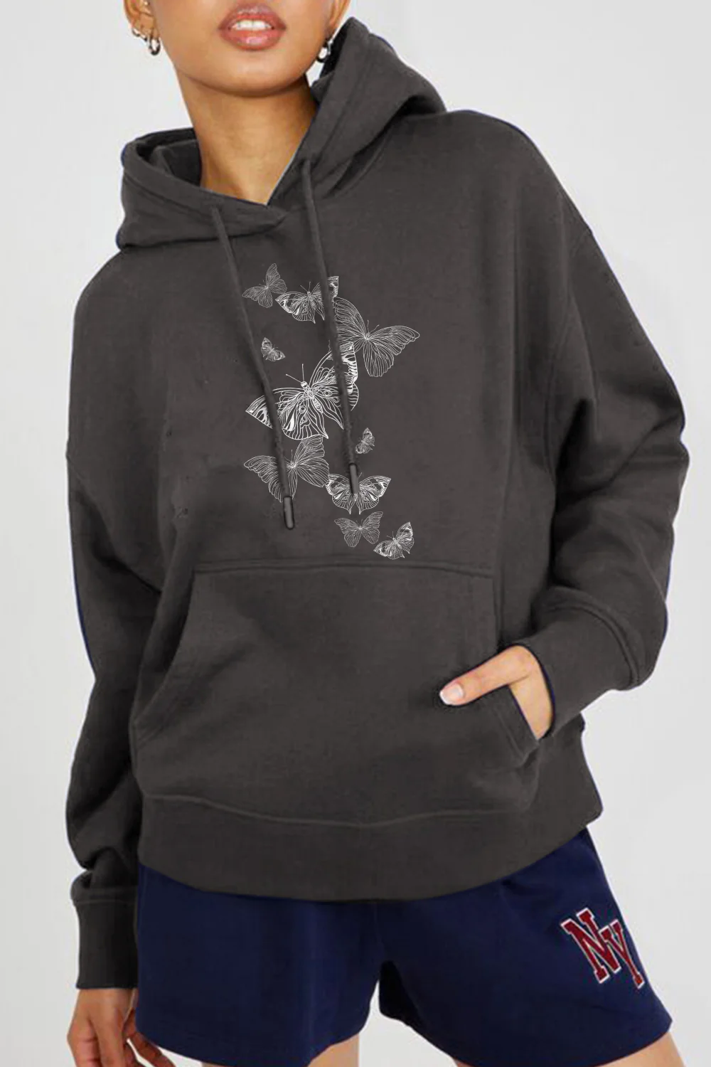 Simply Love Simply Love Full Size Dropped Shoulder Butterfly Graphic Hoodie - Image 6