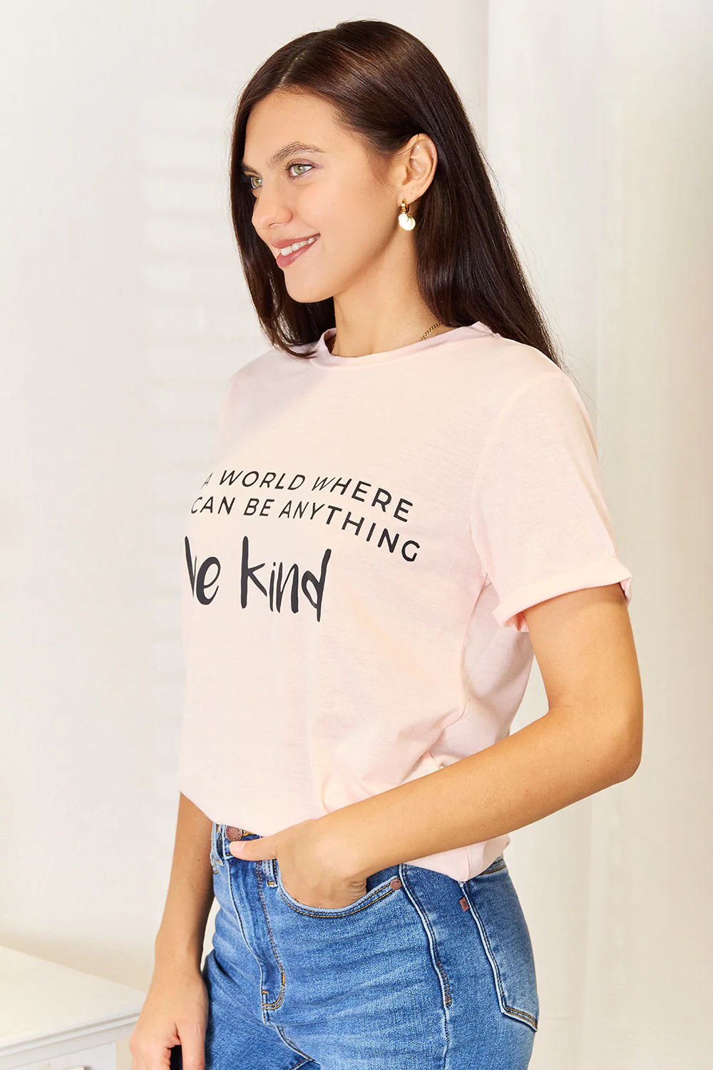 Simply Love Slogan Graphic Cuffed T-Shirt - Image 6