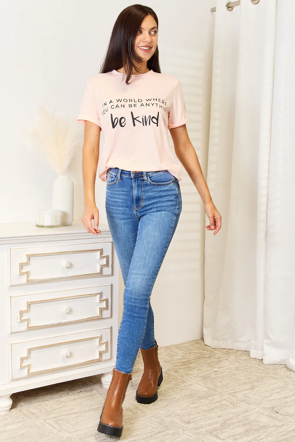 Simply Love Slogan Graphic Cuffed T-Shirt - Image 8
