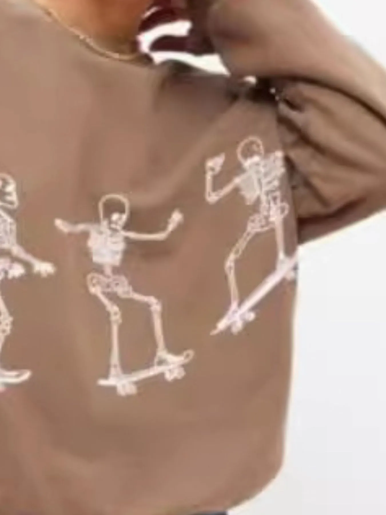 Skeleton Graphic Oversized Sweatshirt - Image 14