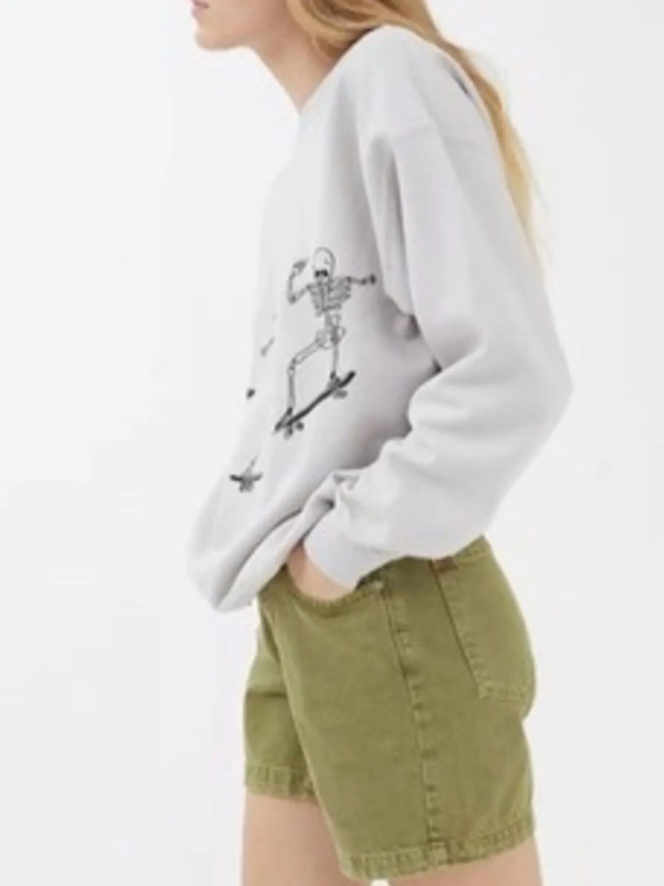 Skeleton Graphic Oversized Sweatshirt - Image 7