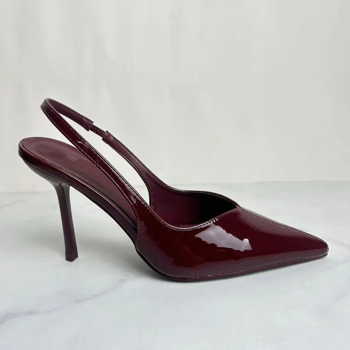Slingback Point Toe Stiletto Pumps - Image 6