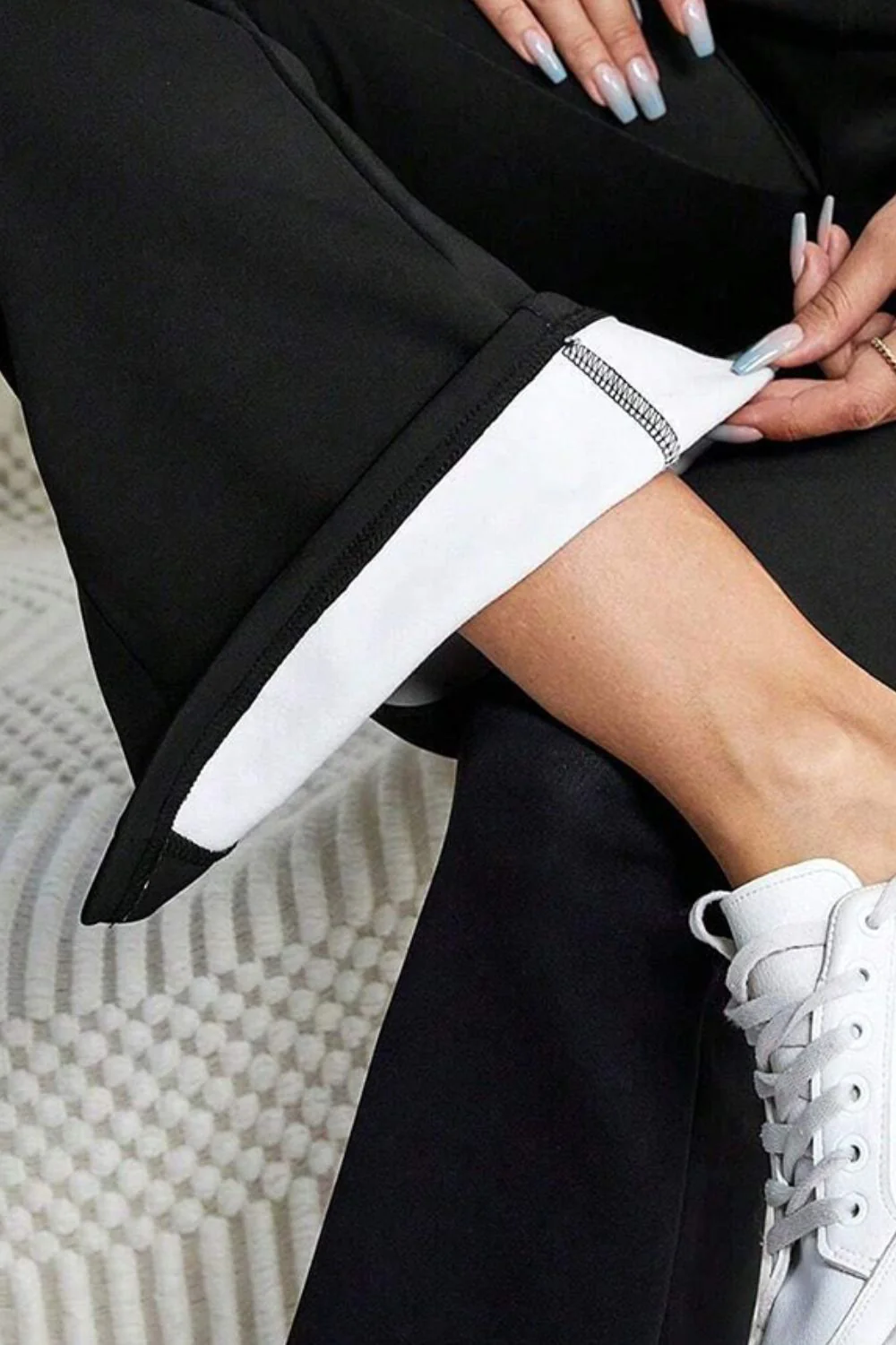Slit High Waist Bootcut Pants - Image 2