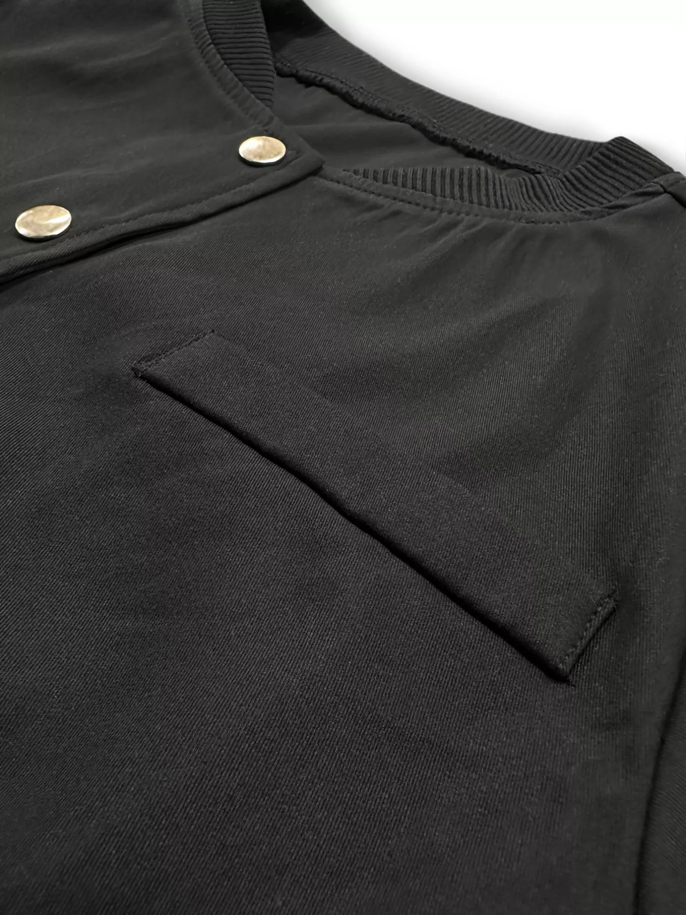 Snap Down Cropped Bomber Jacket - Image 7