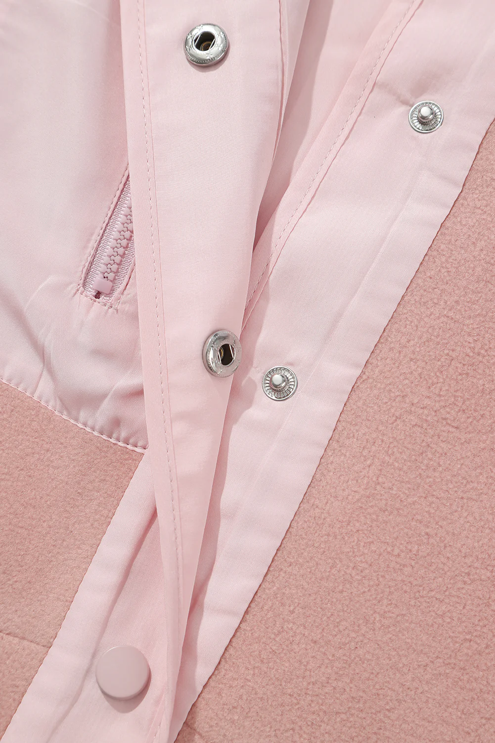 Snap Down Long Sleeve Sherpa Jacket - Image 12
