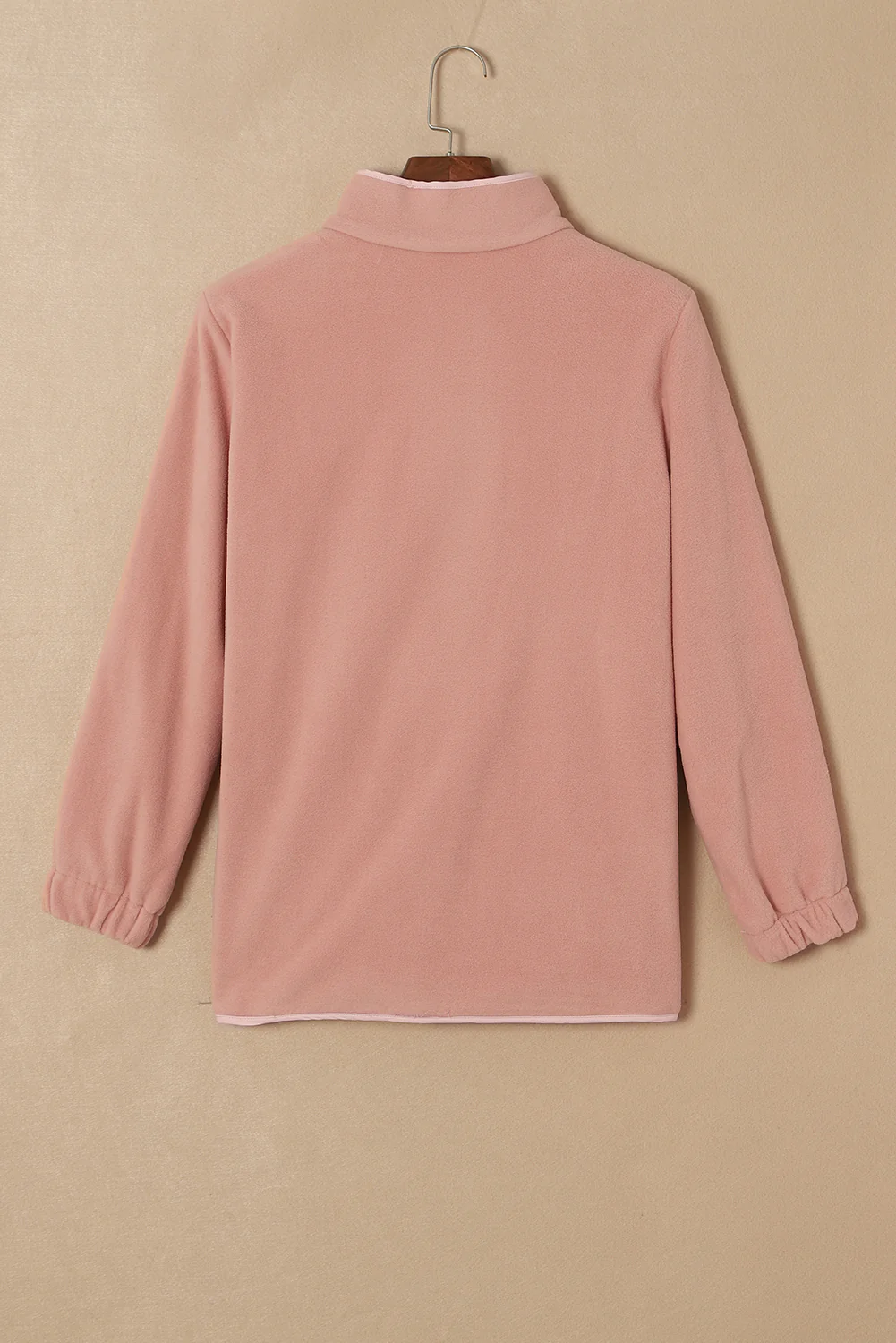 Snap Down Long Sleeve Sherpa Jacket - Image 9