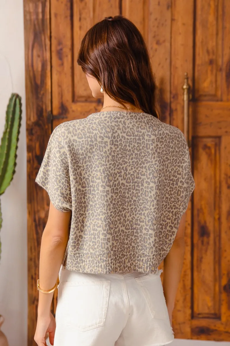 SO ME Leopard Print Button Front Sweater Cardigan - Image 13