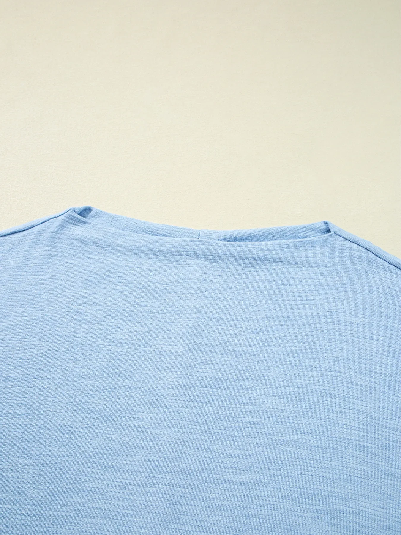 Solid Color Batwing Long Sleeve Top - Image 4
