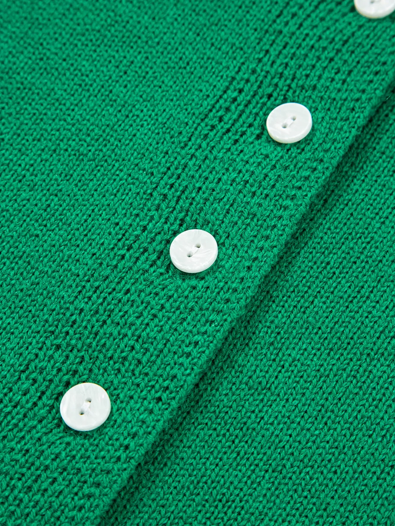 Solid Color Knit Button Drop Shoulder Sweater Cardigan - Image 10