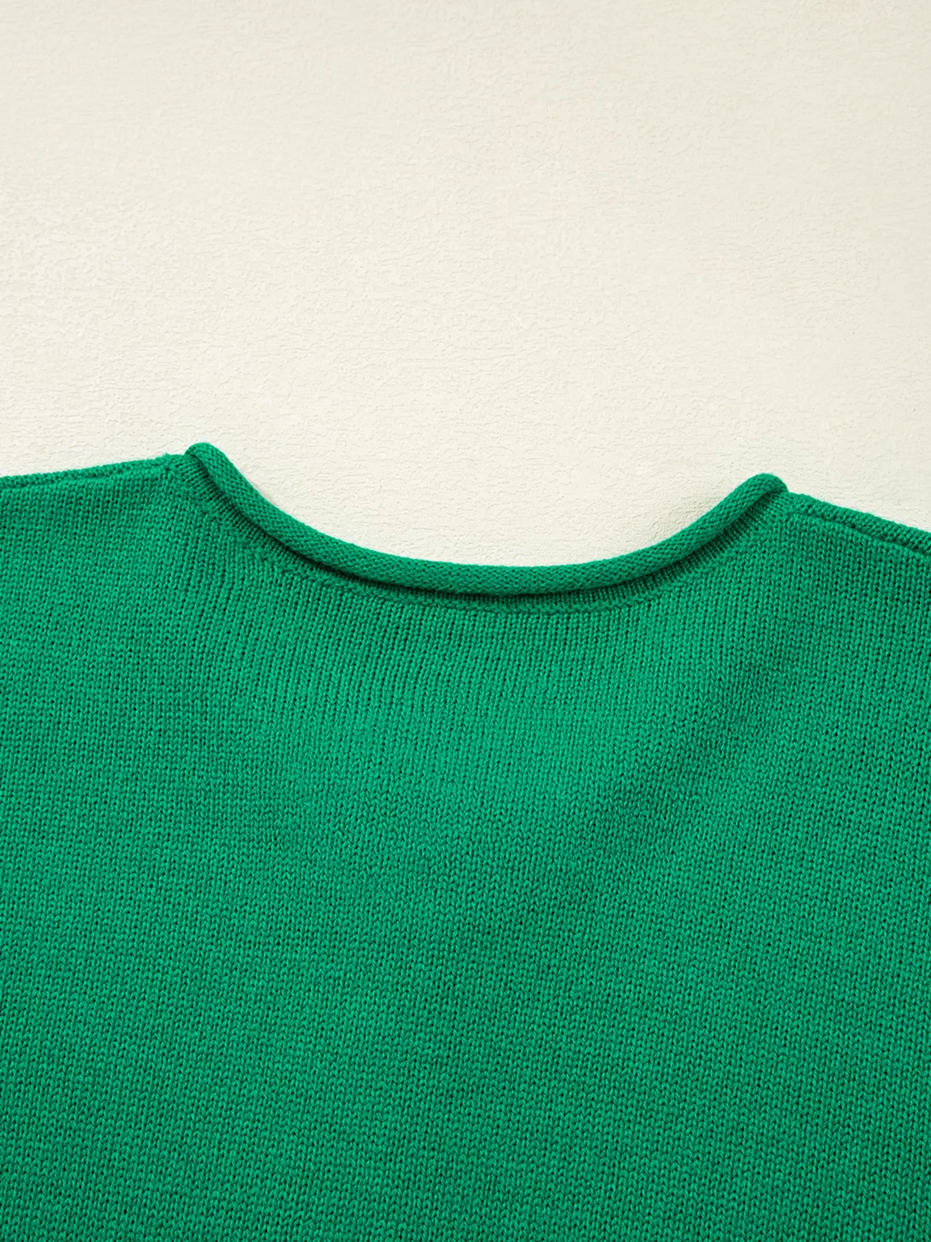 Solid Color Knit Button Drop Shoulder Sweater Cardigan - Image 9