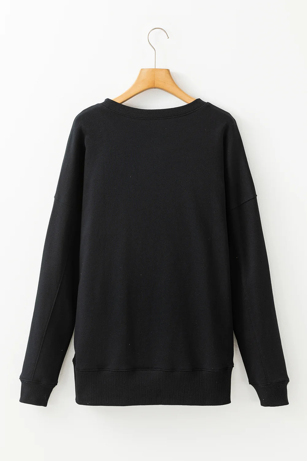 Solid Color Round Neck Long Sleeve Sweatshirt - Image 23