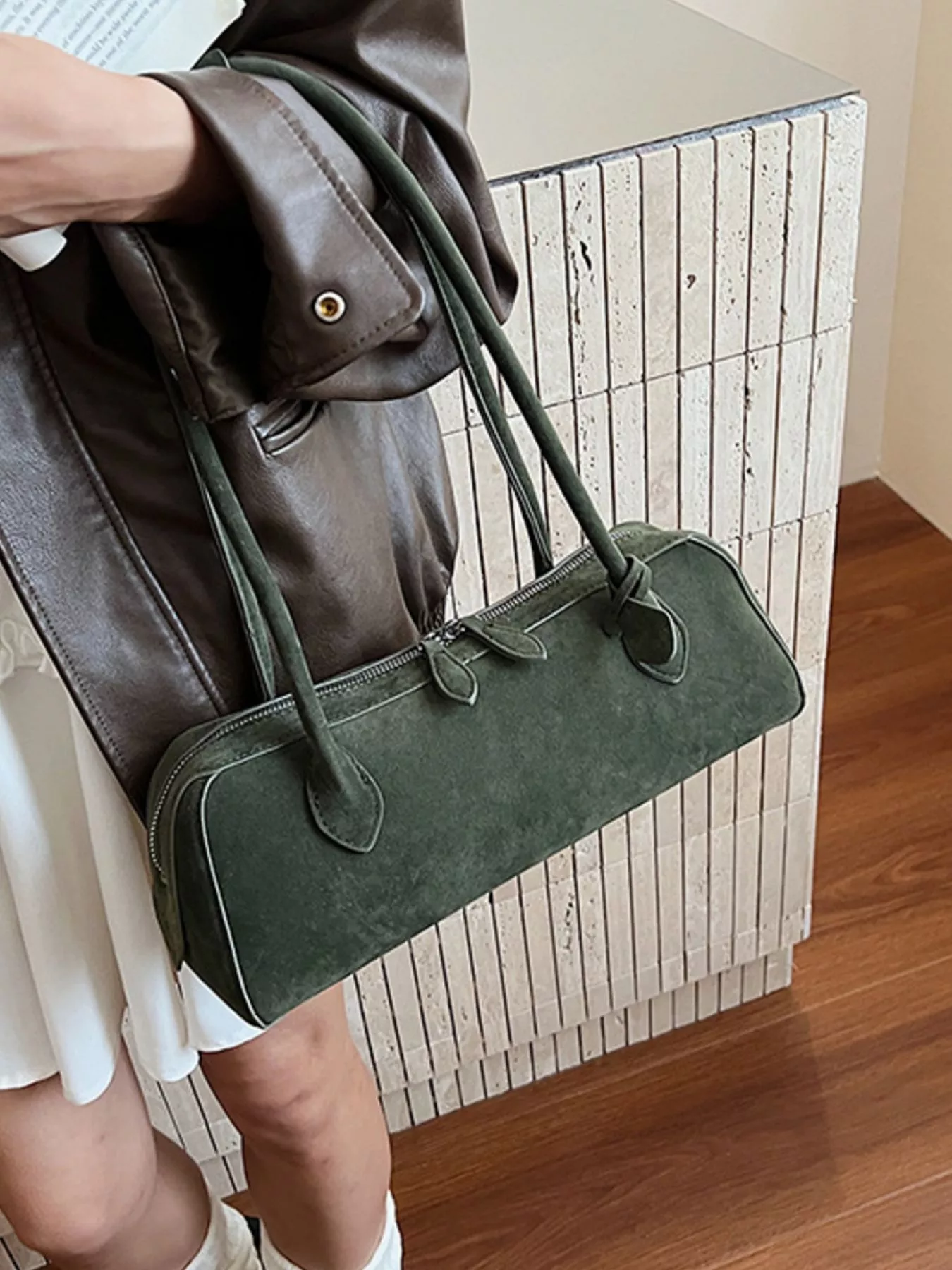 Solid Color Shoulder Bag - Image 21