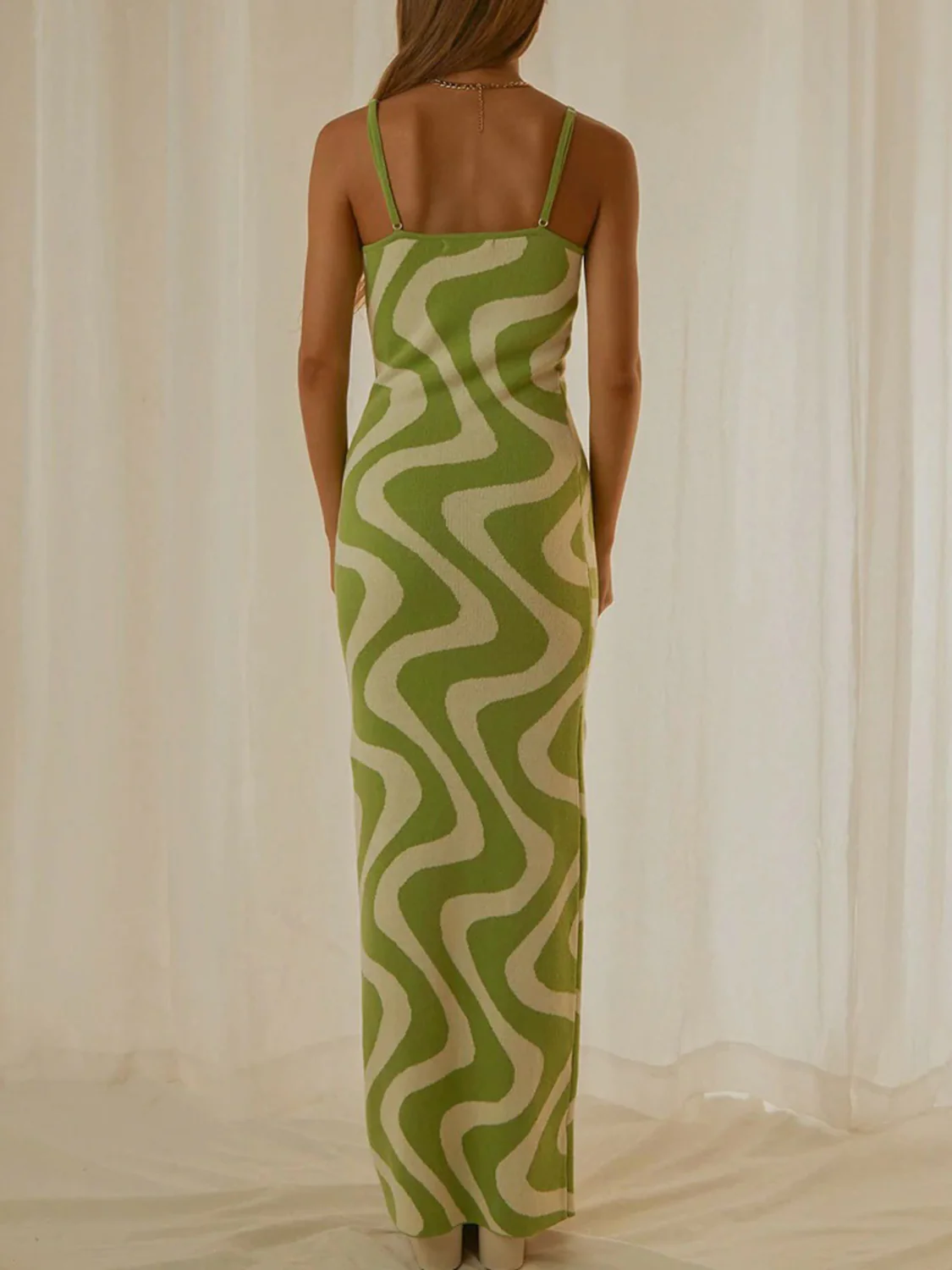 Spaghetti Strap Maxi Sweater Dress - Image 18