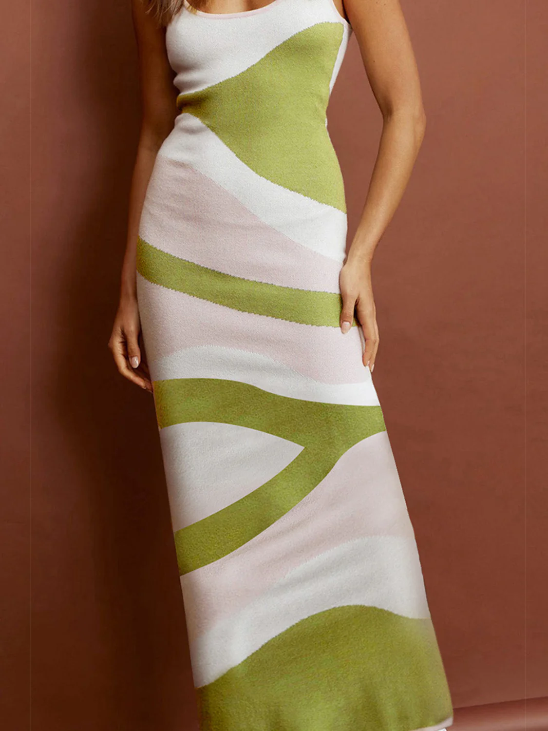 Spaghetti Strap Maxi Sweater Dress - Image 24