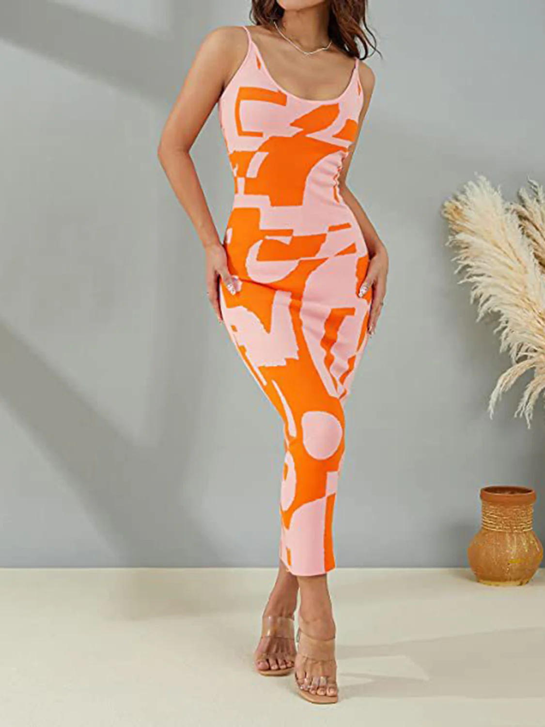 Spaghetti Strap Maxi Sweater Dress - Image 4