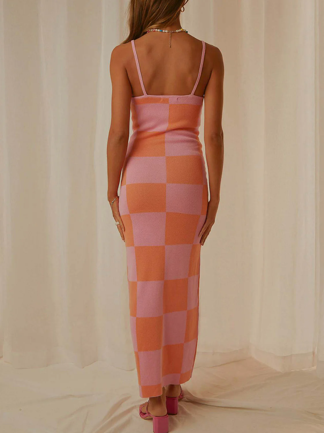 Spaghetti Strap Maxi Sweater Dress - Image 9