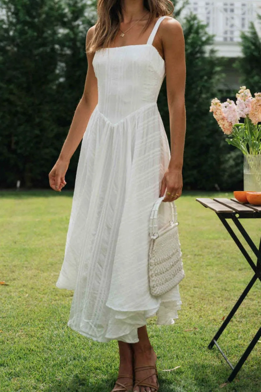Square Neck Midi Cami Dress - Image 2