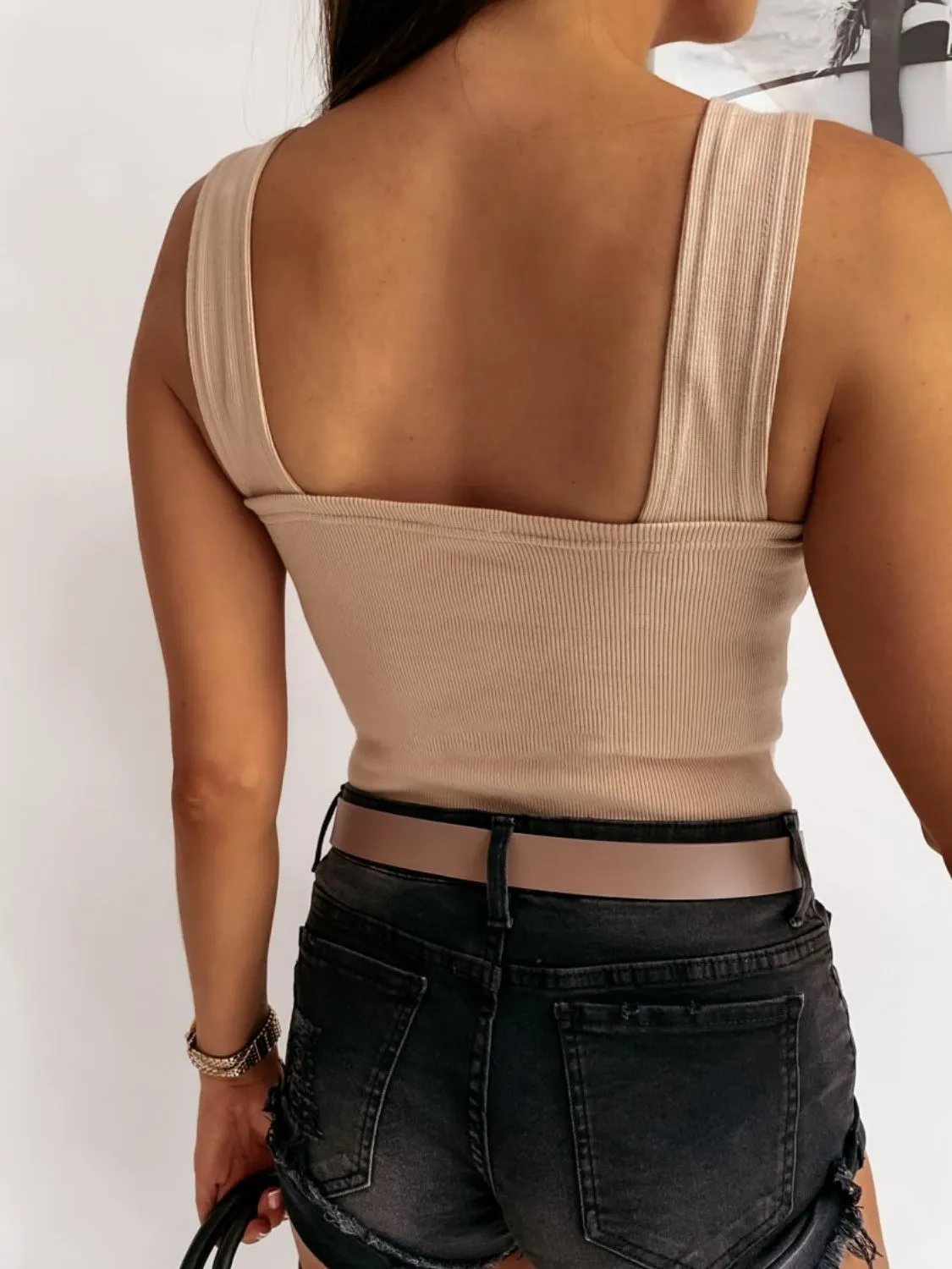 Square Neck Wide Strap Tank - Image 5