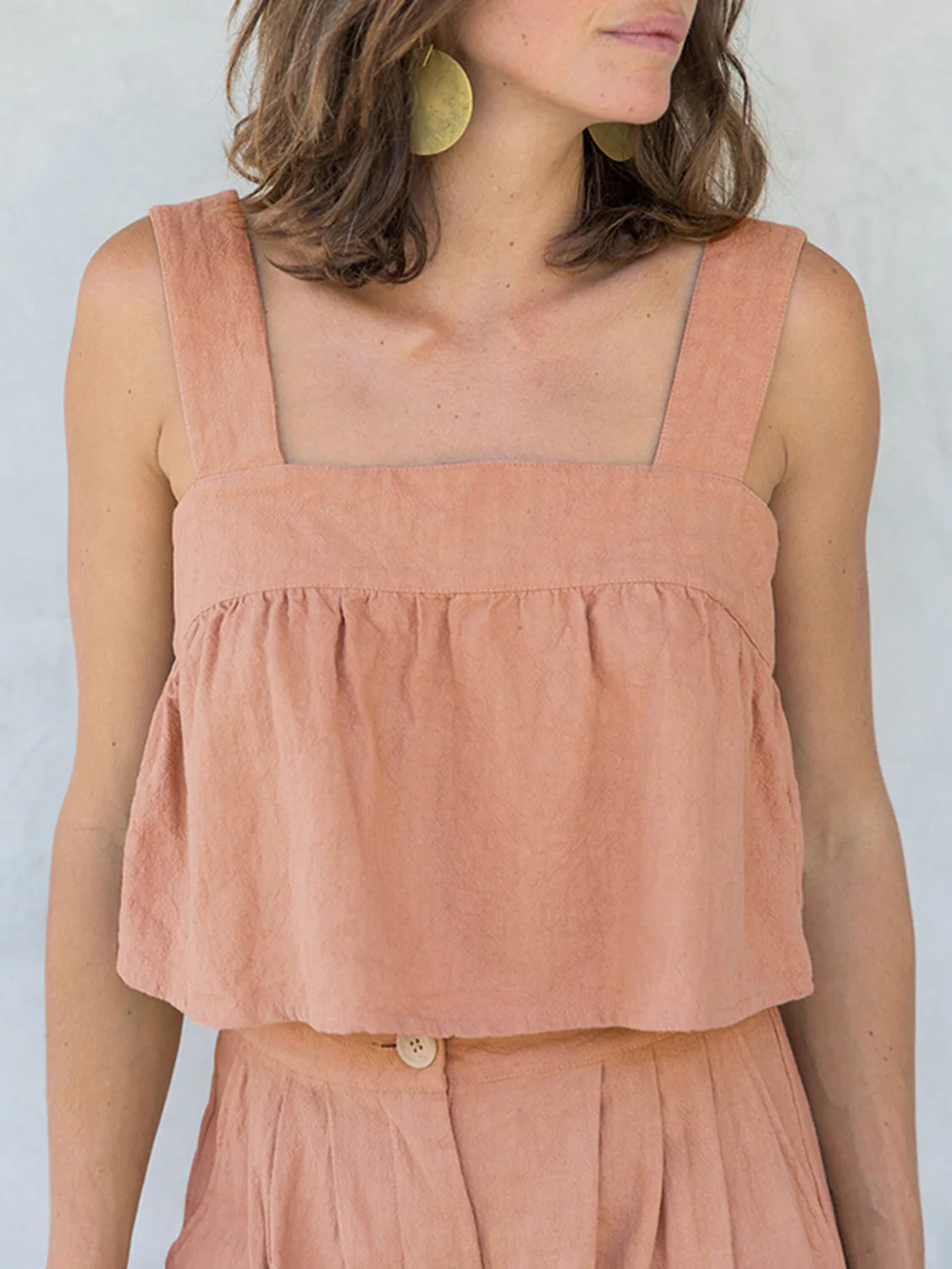 Square Neck Wide Strap Top and Pants Set - Image 12