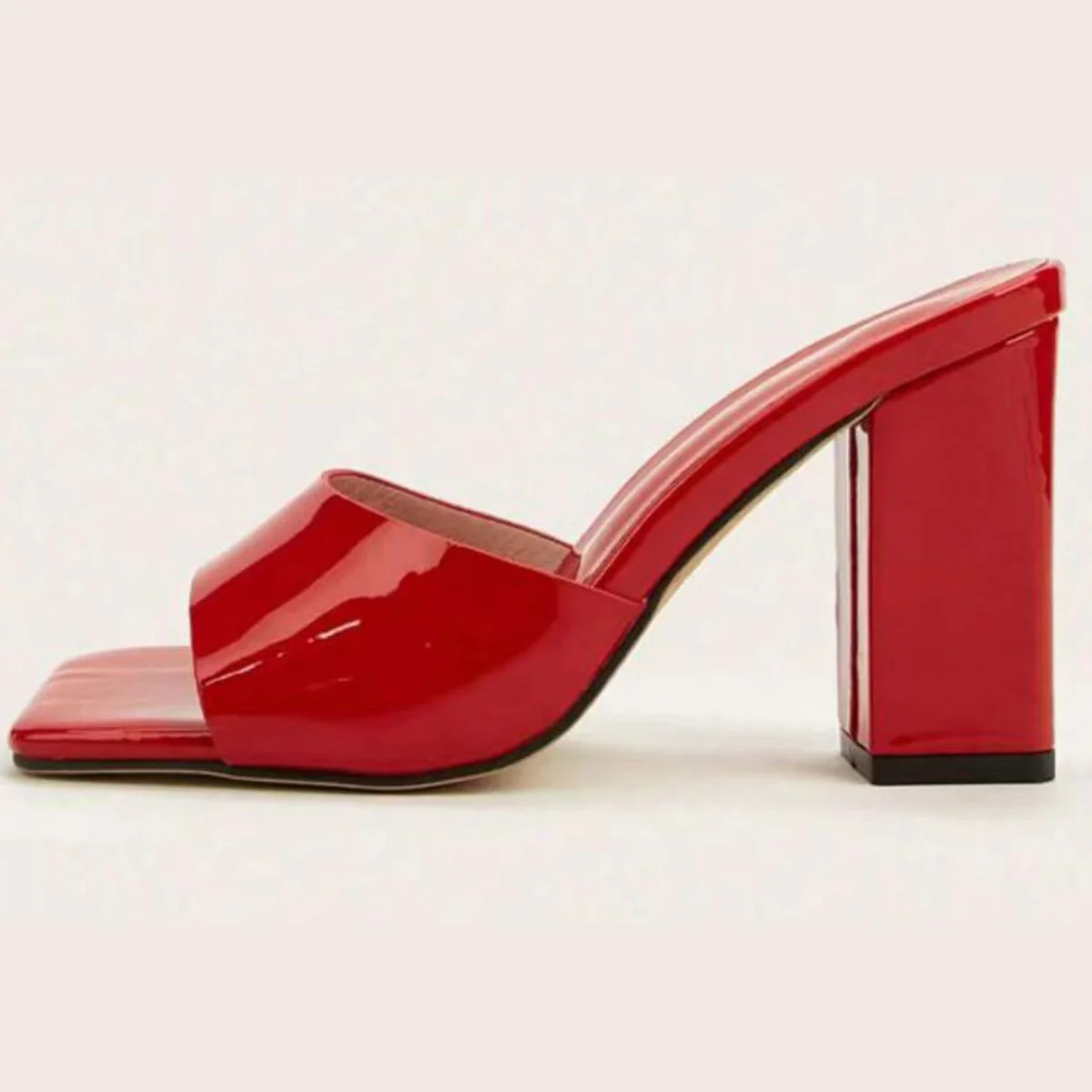 Square Toe Block Heels Sandals - Image 5