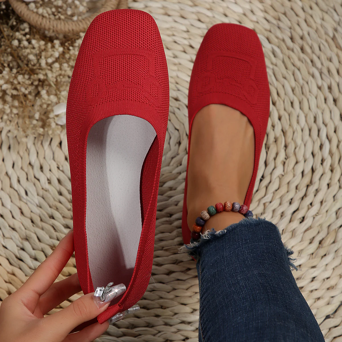 Square Toe Flat Slip-Ons - Image 11