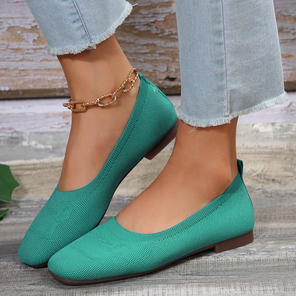 Square Toe Flat Slip-Ons - Image 14