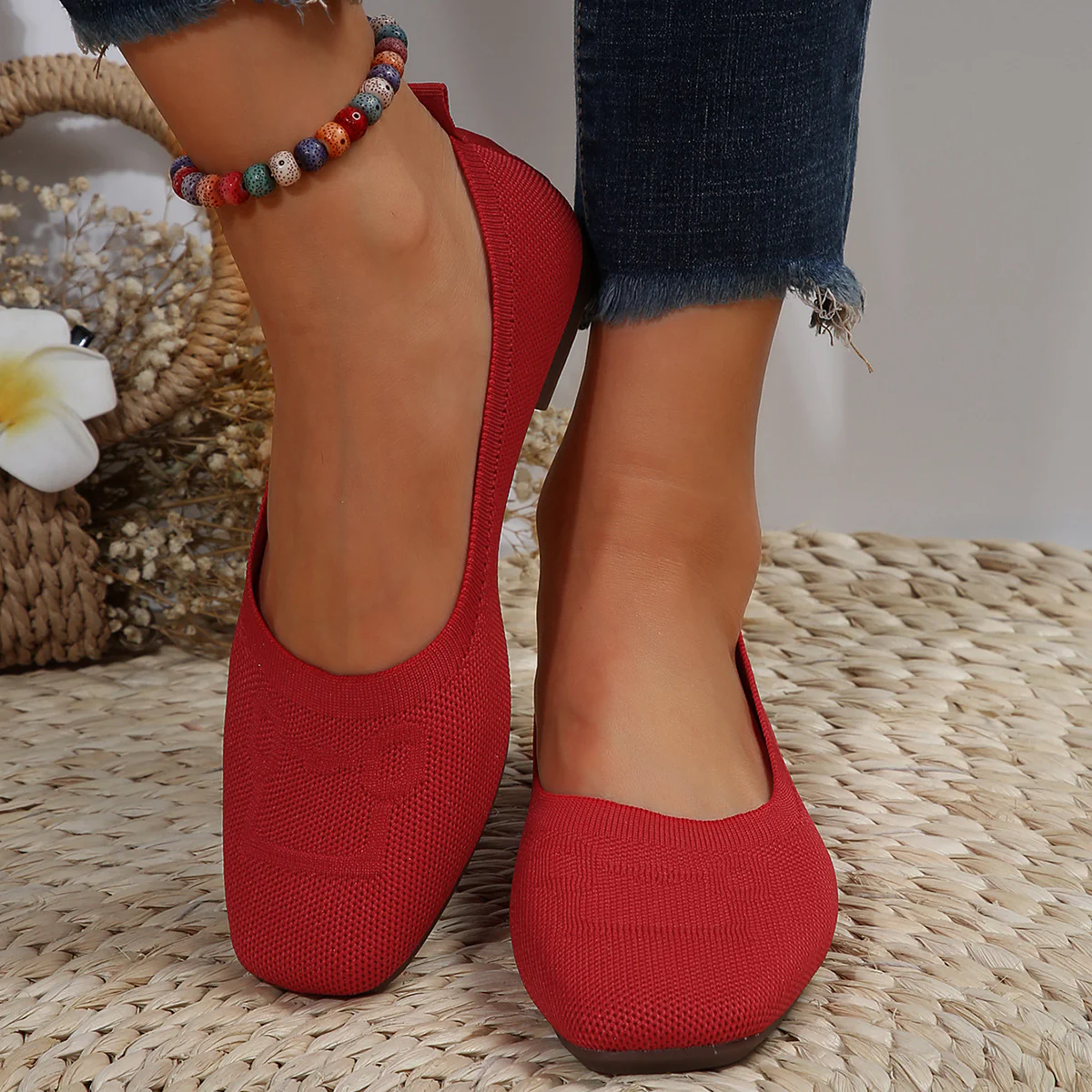 Square Toe Flat Slip-Ons - Image 5